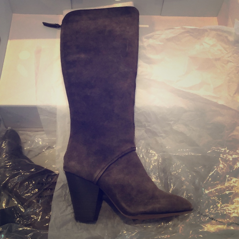 Heeled Boots suede 7.5 size zipper